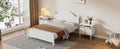 Traditional Concise Style White Solid Wood Platform Bed, No Need Box Spring, Queen Old Sku:Wf306306Aaa Queen White Wood