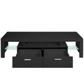 Led Tv Stand Modern Tv Stand With Storage Entertainment Center With Drawer Tv Cabinet For Up To 75 Inch For Gaming Living Room Bedroom Black Particle Board