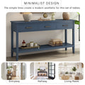 Contemporary 3 Drawer Console Table With 1 Shelf, Entrance Table For Entryway, Hallway, Living Room, Foyer, Corridor Navy Blue Primary Living Space American Design Mdf