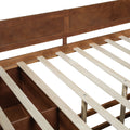 Full Size Daybed With Drawers And Shelves, Walnut Full Walnut Solid Wood