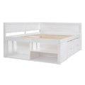 Full Size Daybed With Drawers And Shelves, White Full White Solid Wood