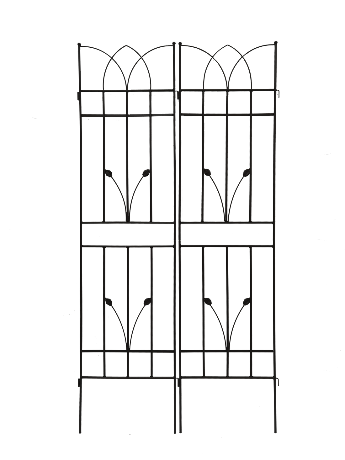 2 Pack Metal Garden Trellis 71" X 17.7" Rustproof Trellis For Climbing Plants Outdoor Flower Support Black Black Iron