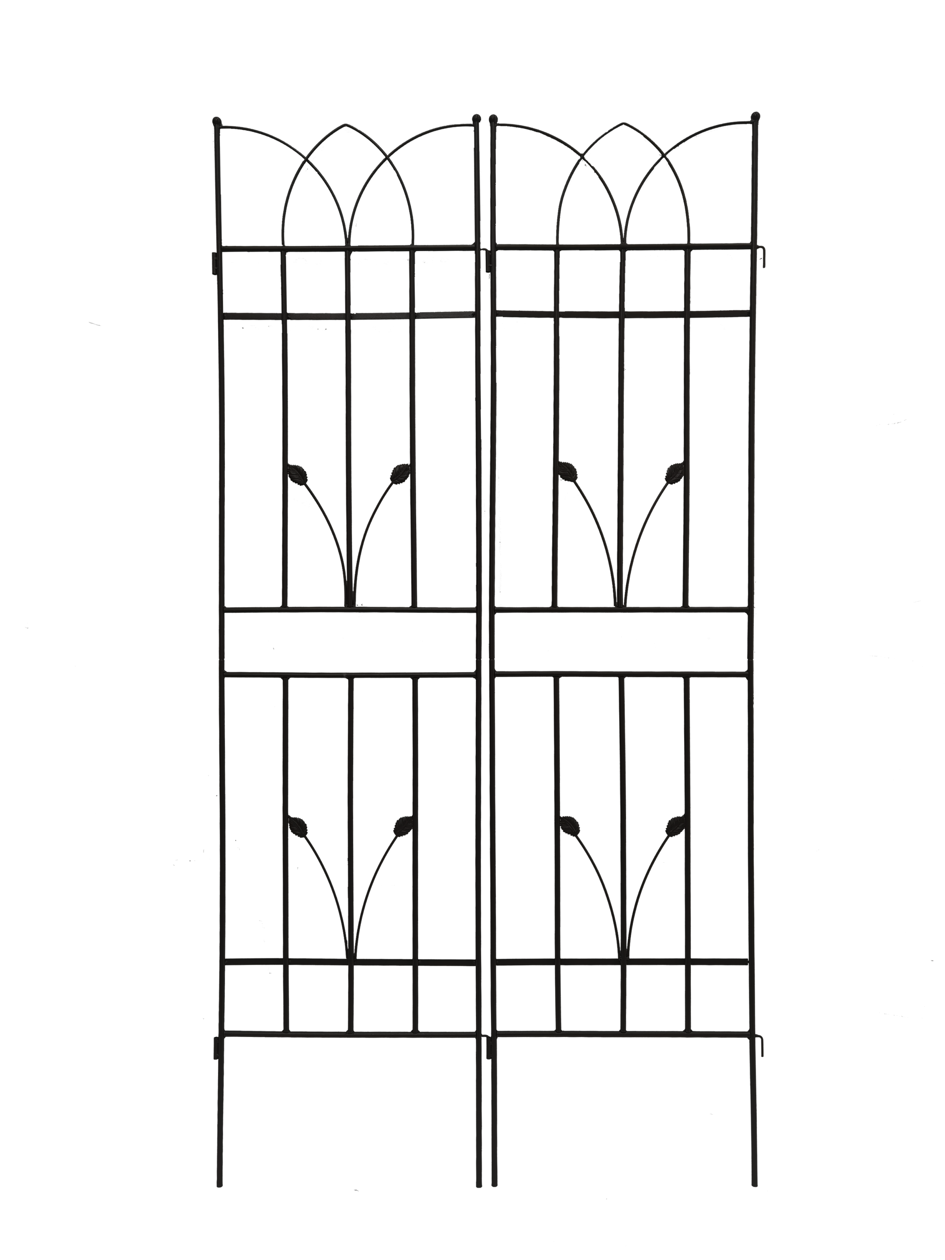 2 Pack Metal Garden Trellis 71" X 17.7" Rustproof Trellis For Climbing Plants Outdoor Flower Support Black Black Iron