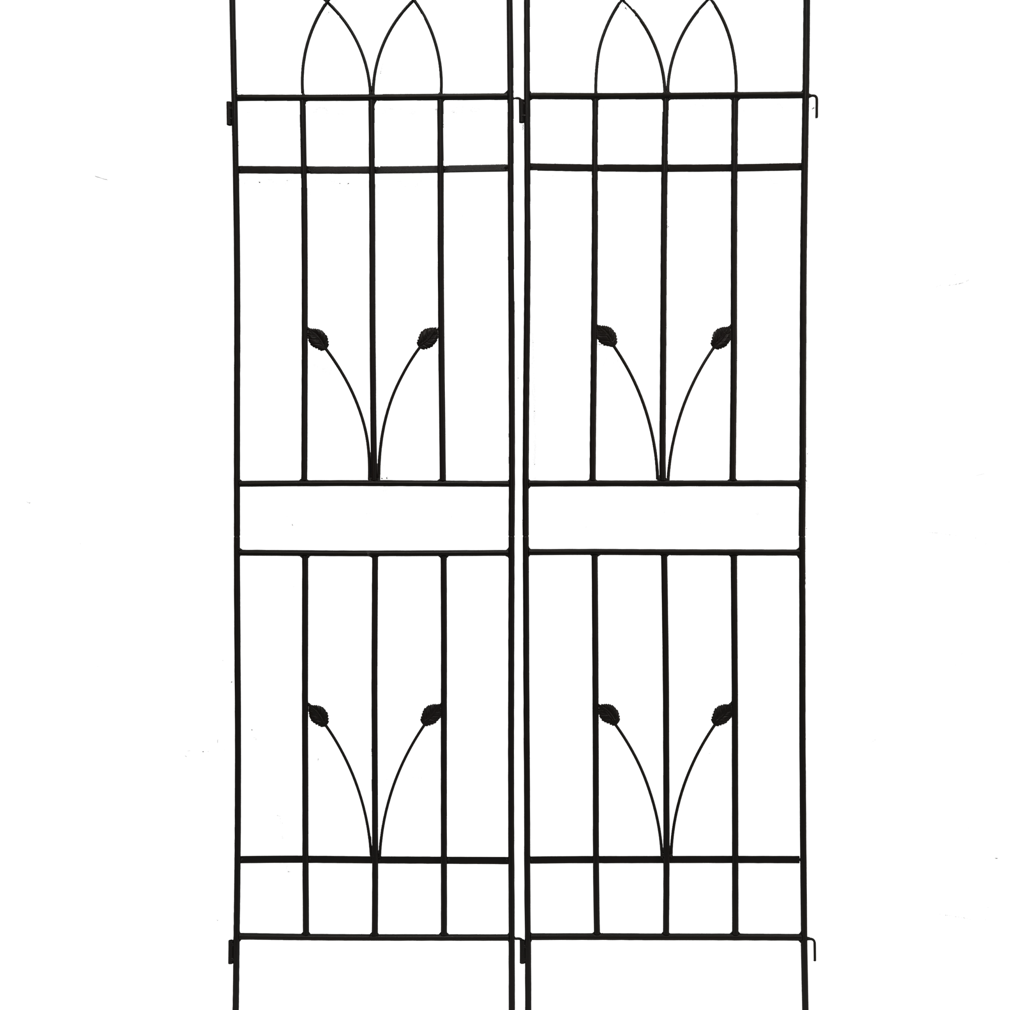 4 Pack Metal Garden Trellis 71" X 17.7" Rustproof Trellis For Climbing Plants Outdoor Flower Support Black Black Iron