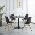 Special Dining Table,Mdf Dining Tablekitchen Table,Black And Walnut,Exective Desk Matte Black Mdf