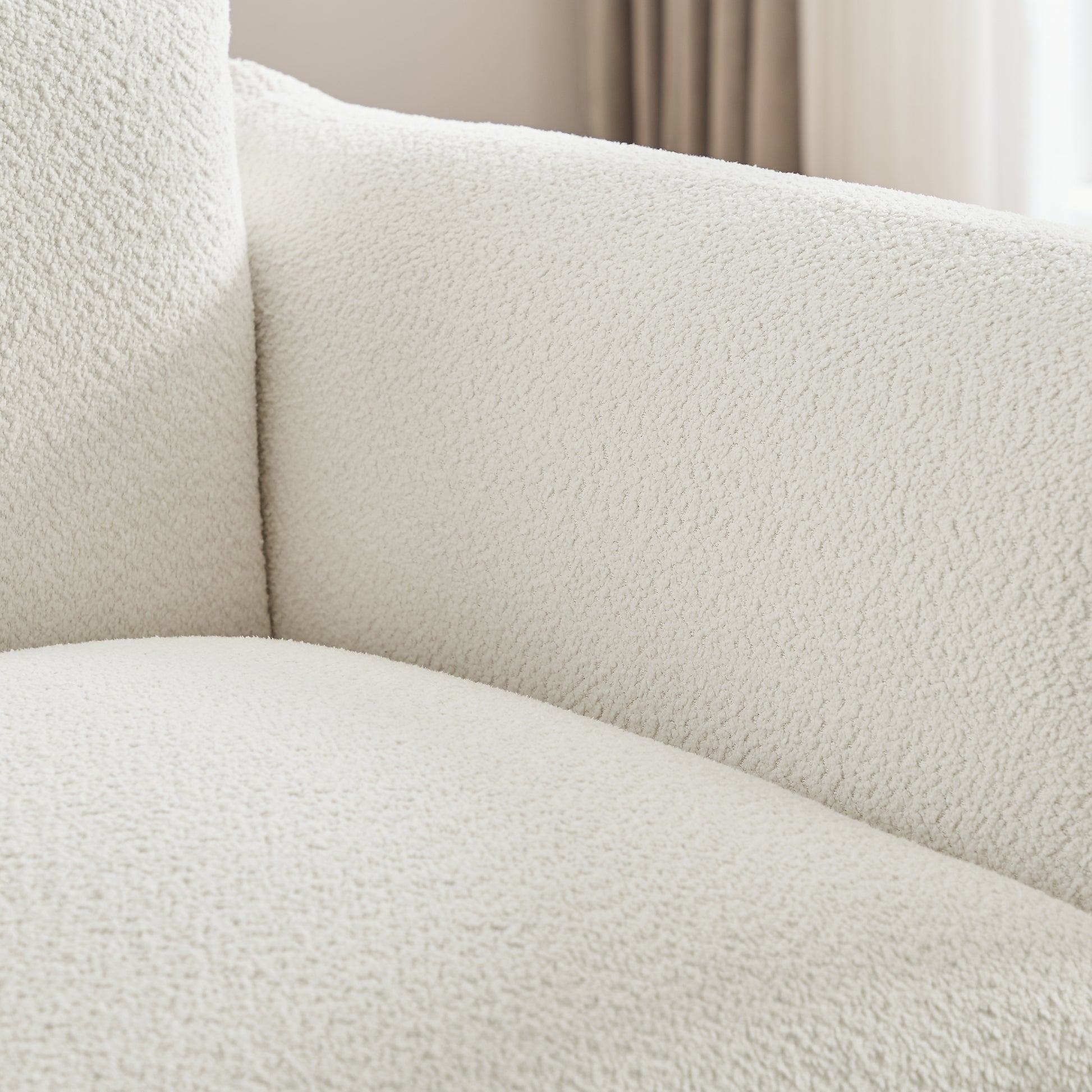Sherpa Accent Chair Single Sofa 42"W Accent Chair For Bedroom Living Room Apartment, White White Contemporary Foam Fabric 1 Seat
