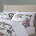 Floral Comforter Set With Bed Sheets Mauve Polyester