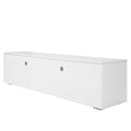 Modern Tv Stand With Led Lights Entertainment Center Tv Cabinet With Storage For Up To 75 Inch For Gaming Living Room Bedroom White Particle Board