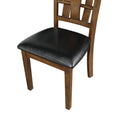 6 Piece Dining Set With Bench, Brown Cherry Brown Rubber Wood