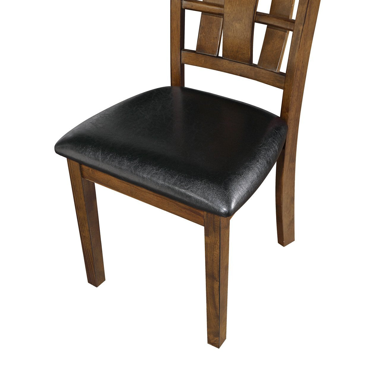 6 Piece Dining Set With Bench, Brown Cherry Brown Rubber Wood