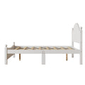 Traditional Concise Style White Solid Wood Platform Bed, No Need Box Spring, Queen Old Sku:Wf306306Aaa Queen White Wood