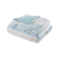 5 Piece Seersucker Comforter Set With Throw Pillows Aqua Polyester