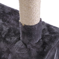 Cat Tree Cat Tower With Scratching Ball, Plush Cushion, Ladder And Condos For Indoor Cats, Gray Gray Wood Fabric