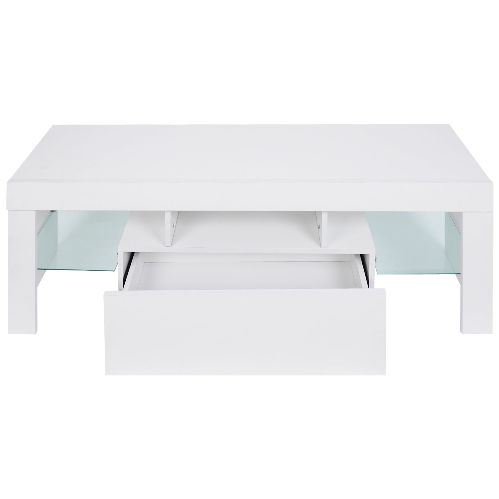 Tv Stand With Storage 43 Inch Led Modern Tv Media Console Entertainment Center With Drawer Tv Cabinet For Living Room Bedroom White Particle Board