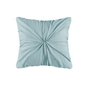 4 Piece Seersucker Quilt Set With Throw Pillow Aqua Polyester