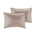 8 Piece Comforter And Quilt Set Collection Taupe Polyester