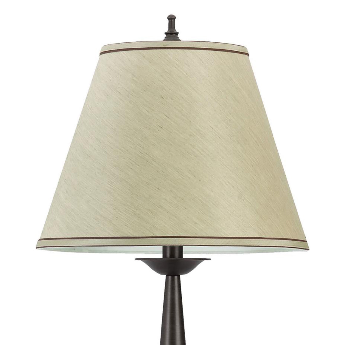 Bronze And Beige Table Lamps With Cone Shade Set Of 2 Beige Brown Table&Floor Lamps Traditional Led Bedroom Metal