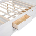 Full Size Daybed With Drawers And Shelves, White Full White Solid Wood