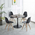 Special Dining Table,Mdf Dining Tablekitchen Table,Black And Walnut,Exective Desk Matte Black Mdf