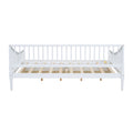 Full Size Daybed With Two Storage Drawers And Support Legs, White White Solid Wood Mdf