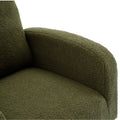 Modern Accent Rocking Chair Rocking Chair With Solid Wood Legs, Upholstered Nursery Glider Rocker, Comfy Armchair With Side Pocket, Living Room Lounge Arm Chair With High Backrest Dark Green,Teddy Dark Green White Primary Living Space Casual Foam Teddy