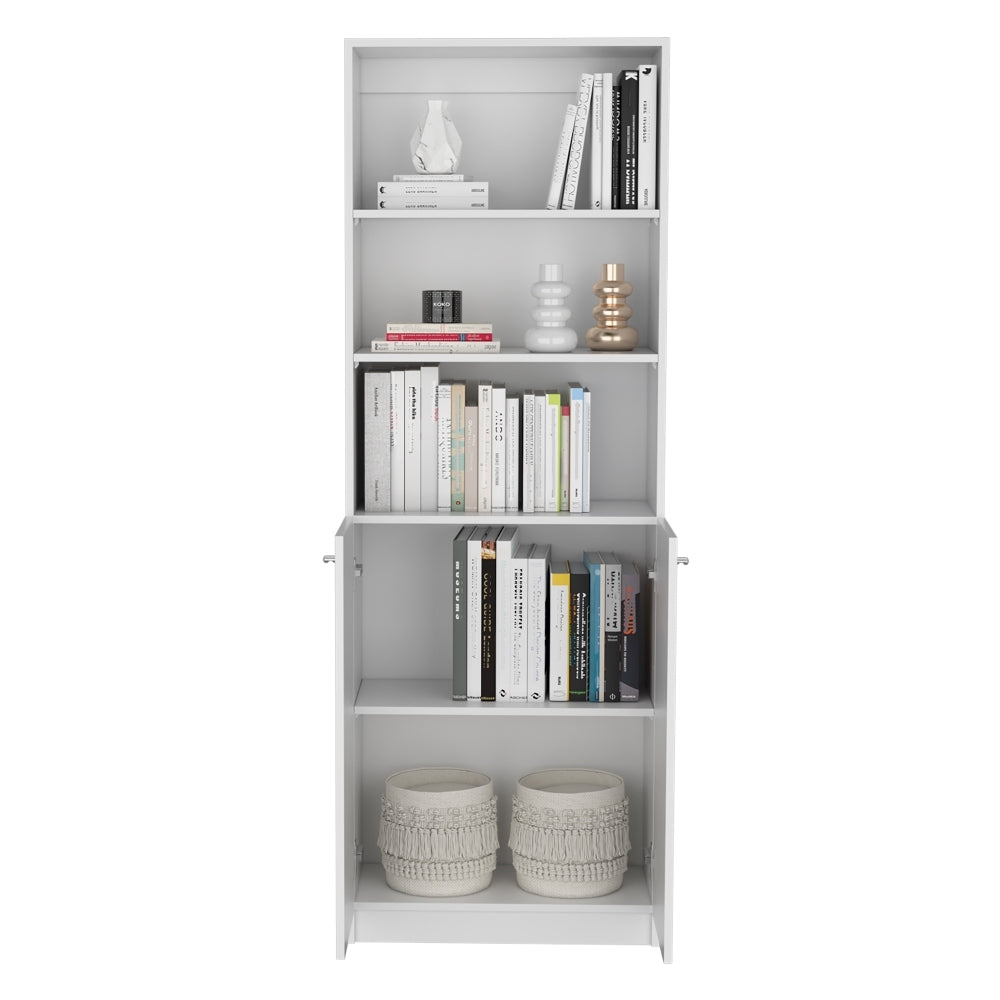 Veta 2 Piece Living Room Set With 2 Bookcases, White White Particle Board Particle Board
