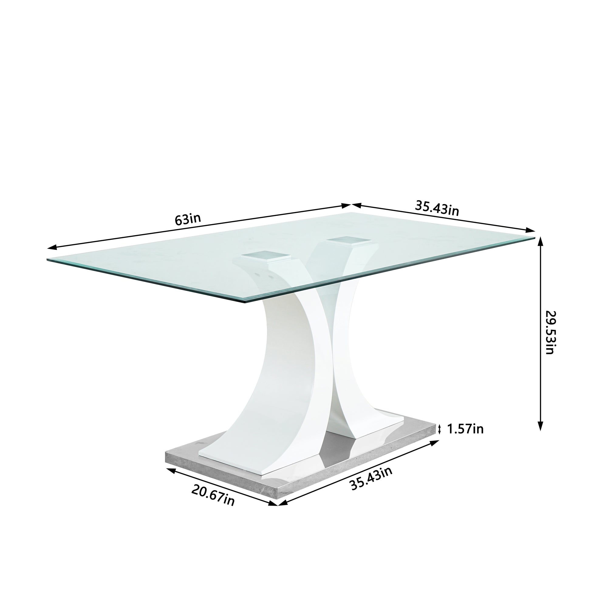 Modern Style Glass Table, Elegant Transparent Design, Durable Support Base, Gray Dining Chair Set, Electroplated Chair Legs, Suitable For Restaurant Kitchens Set Of 5 Grey Silver Seats 4 Mdf Glass