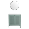 30 Inch Freestanding Bathroom Vanity With Ceramic Sink Mint Green 2 Bathroom Freestanding Modern Steel