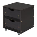 Versatile Full Bed With Trundle,Under Bed Storage Box And Nightstand .Espresso Full Espresso Pine