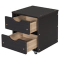 Versatile Full Bed With Trundle,Under Bed Storage Box And Nightstand .Espresso Full Espresso Pine