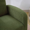Modern Accent Rocking Chair Rocking Chair With Solid Wood Legs, Upholstered Nursery Glider Rocker, Comfy Armchair With Side Pocket, Living Room Lounge Arm Chair With High Backrest Dark Green,Teddy Dark Green White Primary Living Space Casual Foam Teddy