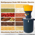 50L Grain Mill Grinder Electric Corn Grinder, Grain Mills Mill Flour Mills Molino De Maiz, Farm Home Electric Grinder For Corn Grain Feed, Wheat Grinder With 5 Grinder Sieves 1Wrench Dark Gray Steel