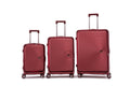 Luggage Sets 3 Piece 20 24 28 , Expandable Carry On Luggage With Tsa Lock Airline Approved, 100% Pc Hard Shell And Lightweight Suitcase With Front Pocket And Spinner Wheels Wine Red Pc