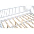 Full Size Daybed With Trundle And Support Legs, White White Solid Wood Mdf