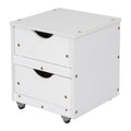 Versatile Full Bed With Trundle,Under Bed Storage Box And Nightstand .White Full White Pine