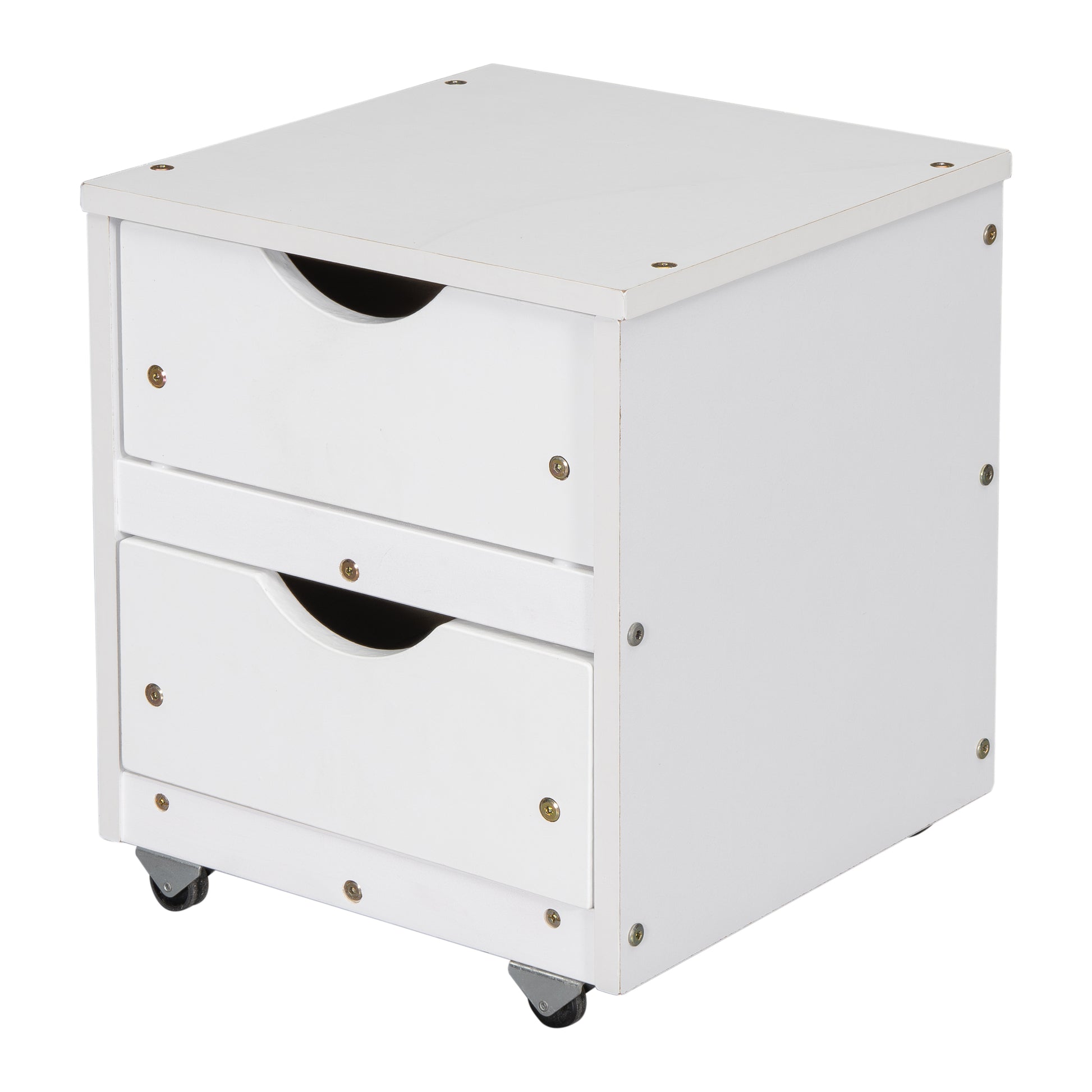 Versatile Full Bed With Trundle,Under Bed Storage Box And Nightstand .White Full White Pine