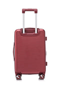 Luggage Sets 3 Piece 20 24 28 , Expandable Carry On Luggage With Tsa Lock Airline Approved, 100% Pc Hard Shell And Lightweight Suitcase With Front Pocket And Spinner Wheels Wine Red Pc