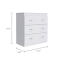 Dove Three Drawer Dresser, Superior Top Beige Mdf Engineered Wood