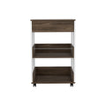 Dundee Kitchen Cart, One Drawer, Two Open Shelves Multicolor Dining Room Rectangular Mdf Engineered Wood Medium 40 55In