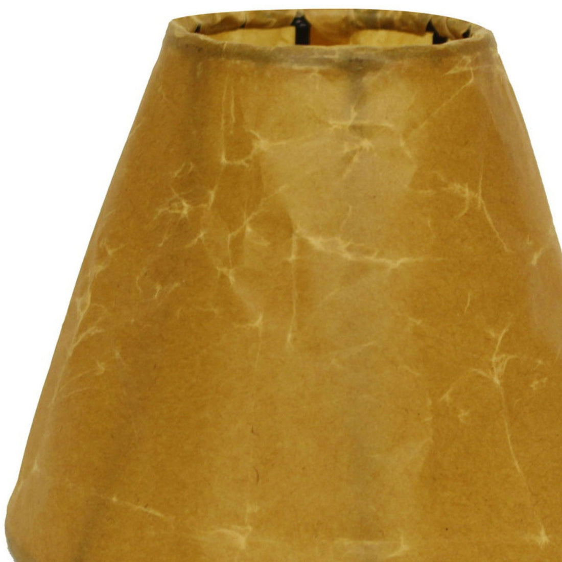 Slant Crinkle Paper Empire Chandelier Lampshade With Flame Clip, Brown Set Of 6 Brown Crinkle Oil Paper