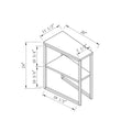 Id Usa 223154 Weathered White & Black Beige Black Particle Board