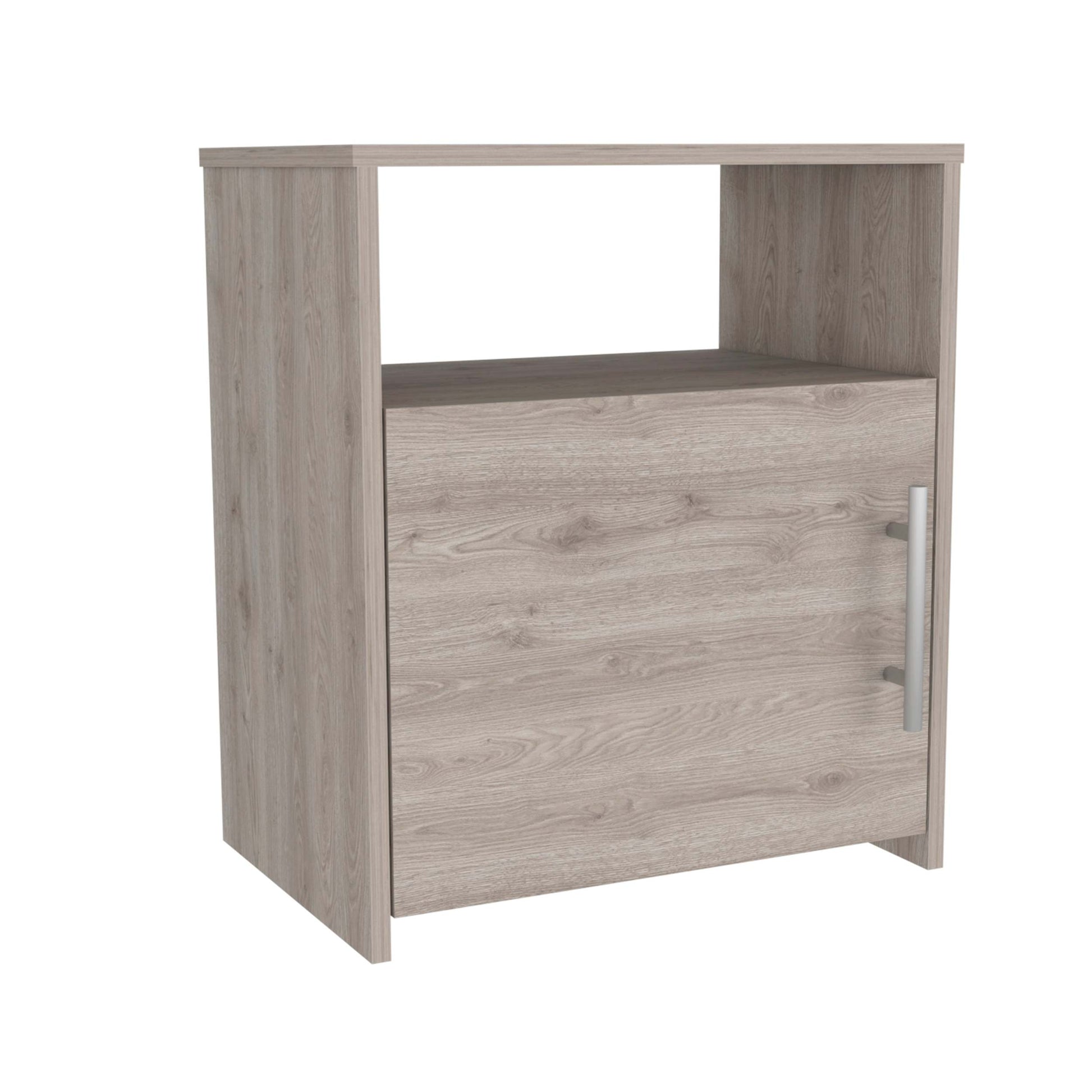 Bristol Nightstand, One Cabinet, Top Surface Beige Mdf Engineered Wood