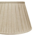 Slant Linen Box Pleat Softback Lampshade With Washer Fitter, Oatmeal Natural Linen