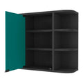 Valdez Medicine Cabinet With Six Shelves, Mirror Cabinet Black Mdf Engineered Wood