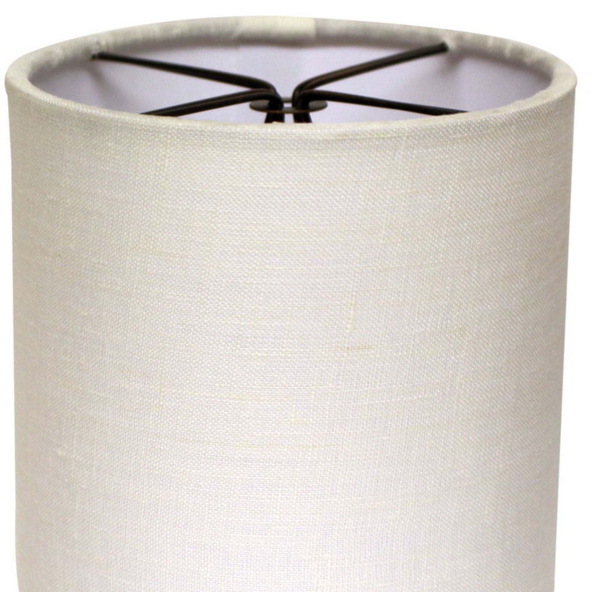 Drum Chandelier Lampshade With Double Flame Clip, Snow Set Of 6 White Linen