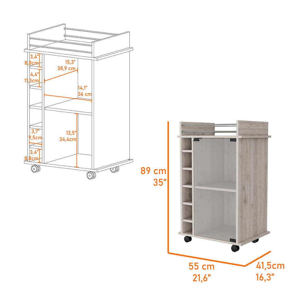Valencian Nightstand, One Open Shelf, One Cabinet, Superior Top Brown Mdf Engineered Wood