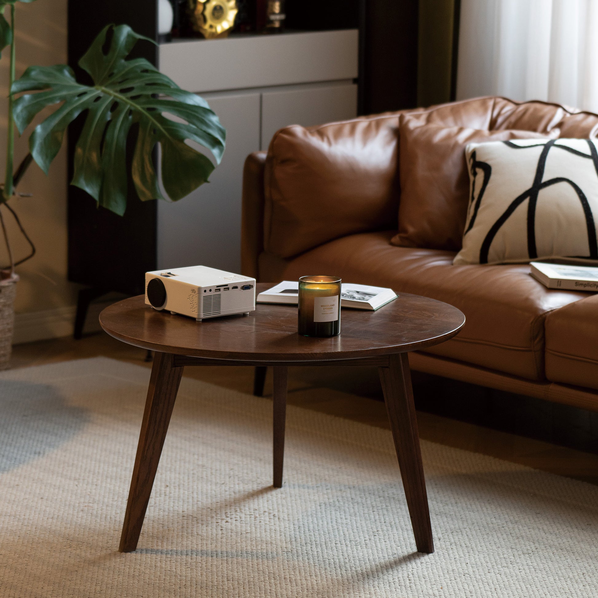 Center Table Low Table 100% Solid Oak Wood Top Plate Desk Coffee Table Width 60 X Depth60 X Height 35 Cm Study Desk Work From Home Easy To Assemble Walnut Color Wood Desk Oak Brown Primary Living Space Oak Round Open Storage Coffee & End Tables Wood
