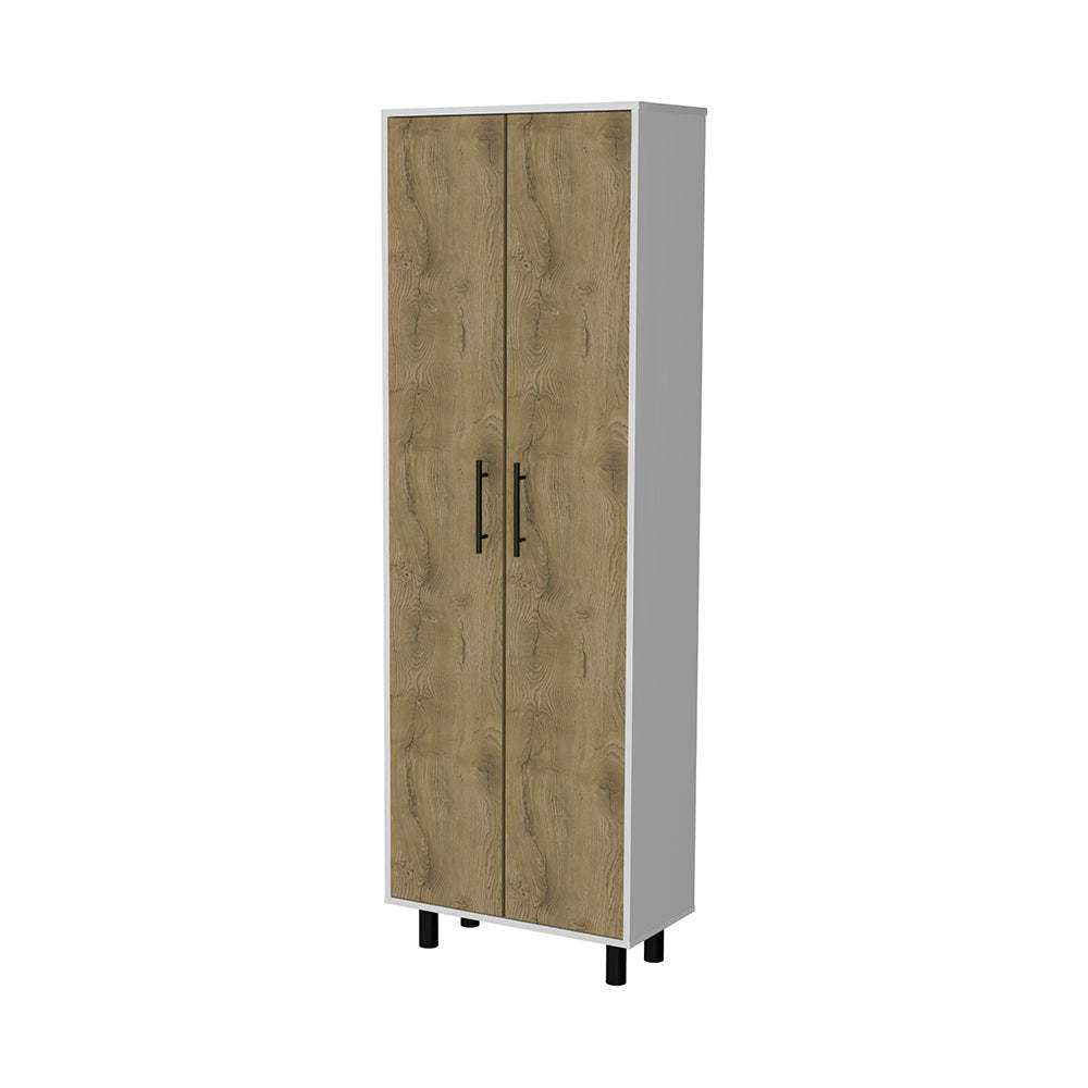 Oklahoma Tall Pantry Cabinet, Cupboard Storage Organizer With 5 Shelf White Mdf Engineered Wood