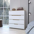 California Drawer Dresser, Four Spacious Drawers, Superior Top Multicolor Mdf Engineered Wood