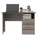 Tampa Computer Desk With 2 Drawers Beige Computer Desk Office Industrial Pine Bookcase Desk Rectangular Particle Board Engineered Wood